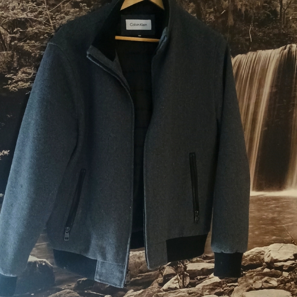Calvin Klein Gray Wool Jacket